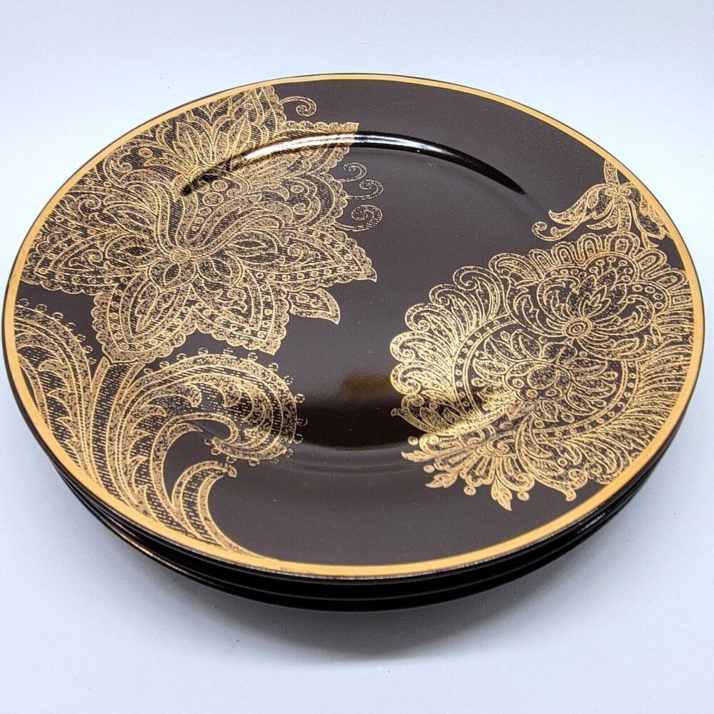 Target Holiday 07 Golden Holidays 10.5" Dinner Plates Bundle of 3